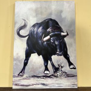 Pintura de toro. Bull Fighting